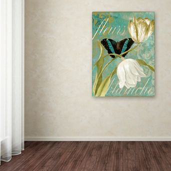 Trademark Fine Art White Tulips Canvas Wall Art