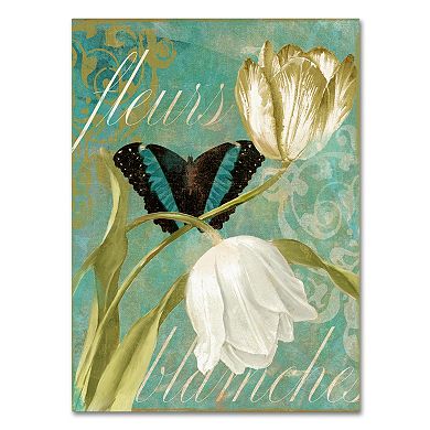 Trademark Fine Art White Tulips Canvas Wall Art