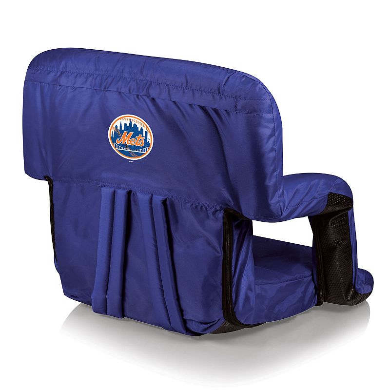 Picnic Time New York Mets Ventura Portable Reclining Seat, Blue