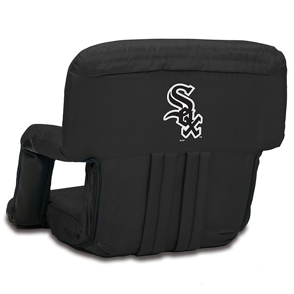 Picnic Time Chicago White Sox Ventura Portable Reclining Seat, Black