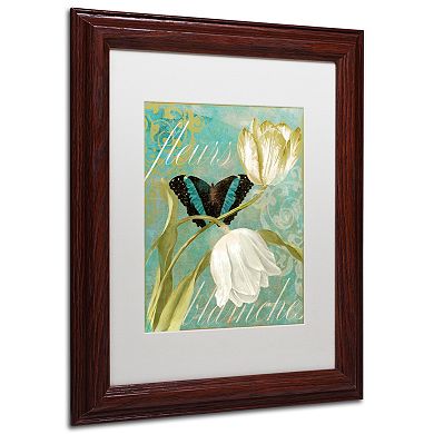 Trademark Fine Art White Tulips Framed Wall Art