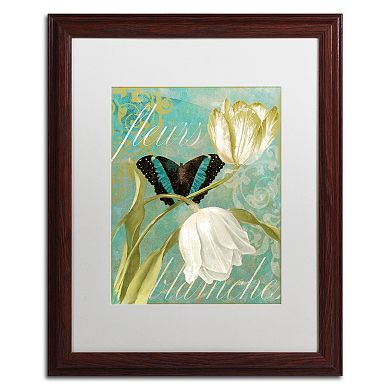 Trademark Fine Art White Tulips Framed Wall Art