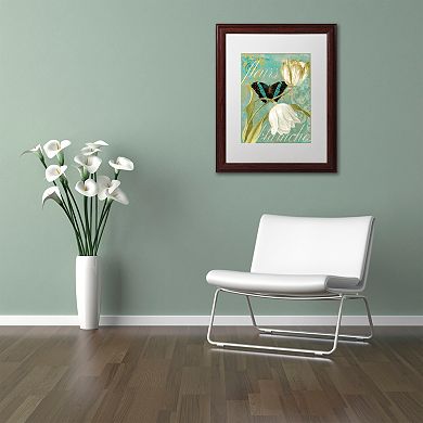 Trademark Fine Art White Tulips Framed Wall Art