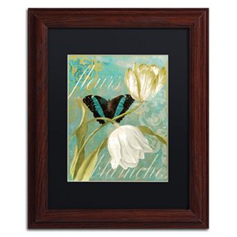 Trademark Fine Art White Tulips Framed Wall Art