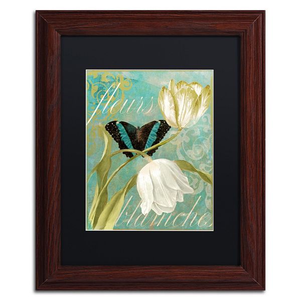 Trademark Fine Art White Tulips Framed Wall Art