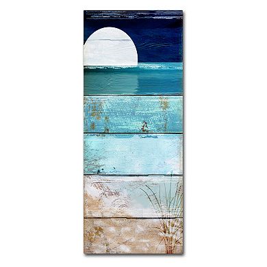 Trademark Fine Art Beach Moonrise I Canvas Wall Art