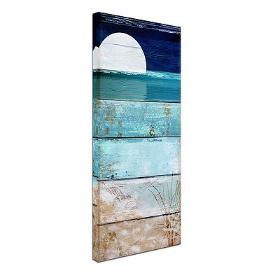 Trademark Fine Art Beach Moonrise I Canvas Wall Art