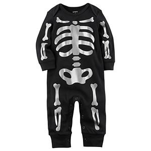 Baby Carter's Foil Print Skeleton Jumpsuit