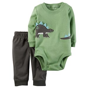 Baby Boy Carter's Embroidered Dino Bodysuit & Pants Set