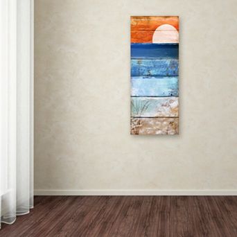 Trademark Fine Art Beach Moonrise II Canvas Wall Art