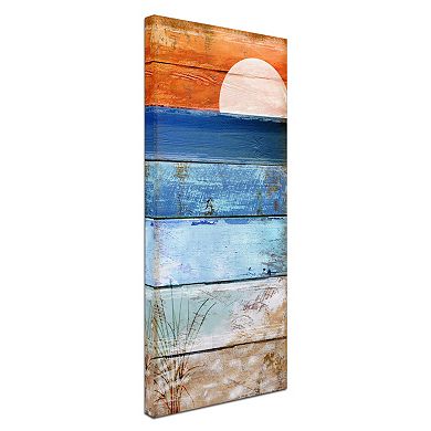 Trademark Fine Art Beach Moonrise II Canvas Wall Art