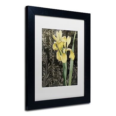 Trademark Fine Art Ode To Yellow Flowers Black Framed Wall Art