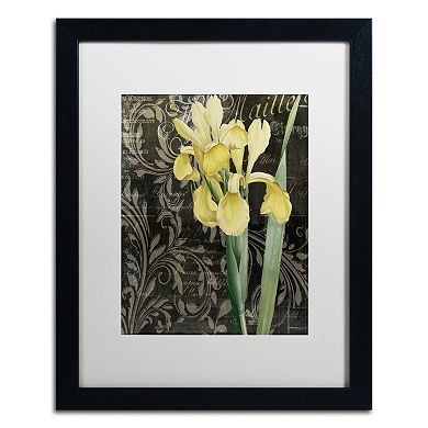 Trademark Fine Art Ode To Yellow Flowers Black Framed Wall Art