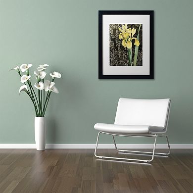 Trademark Fine Art Ode To Yellow Flowers Black Framed Wall Art