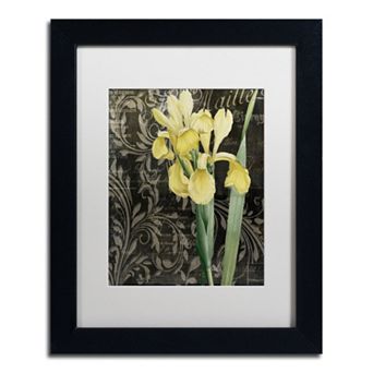 Trademark Fine Art Ode To Yellow Flowers Black Framed Wall Art