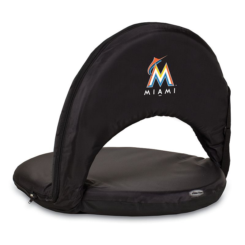 Picnic Time Miami Marlins Portable Chair, Black