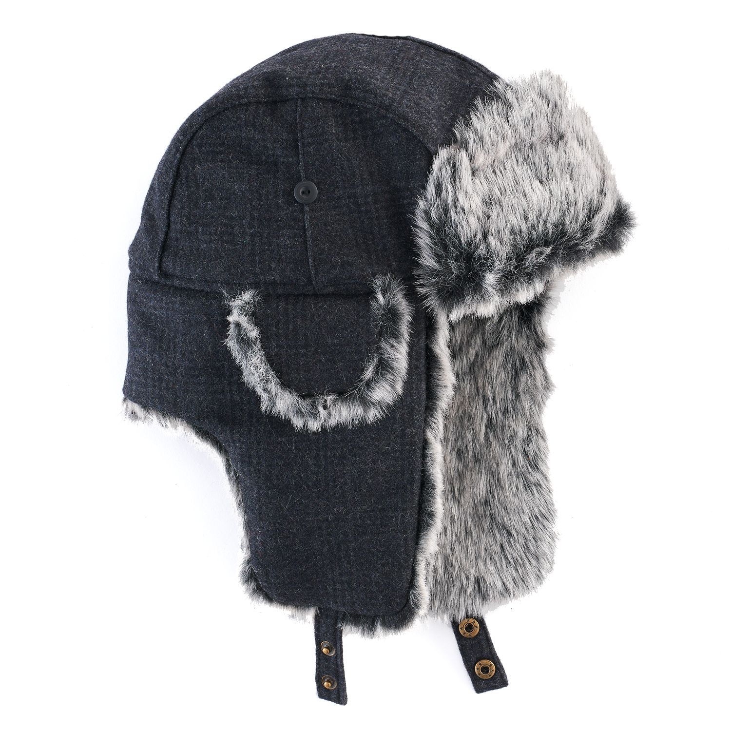 herringbone trapper hat