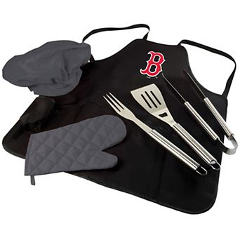 Picnic Time Boston Red Sox BBQ Apron, Utensil & Tote Set