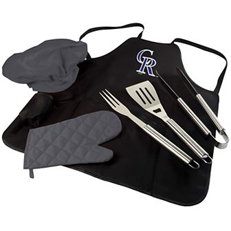 Picnic Time Colorado Rockies BBQ Apron, Utensil & Tote Set