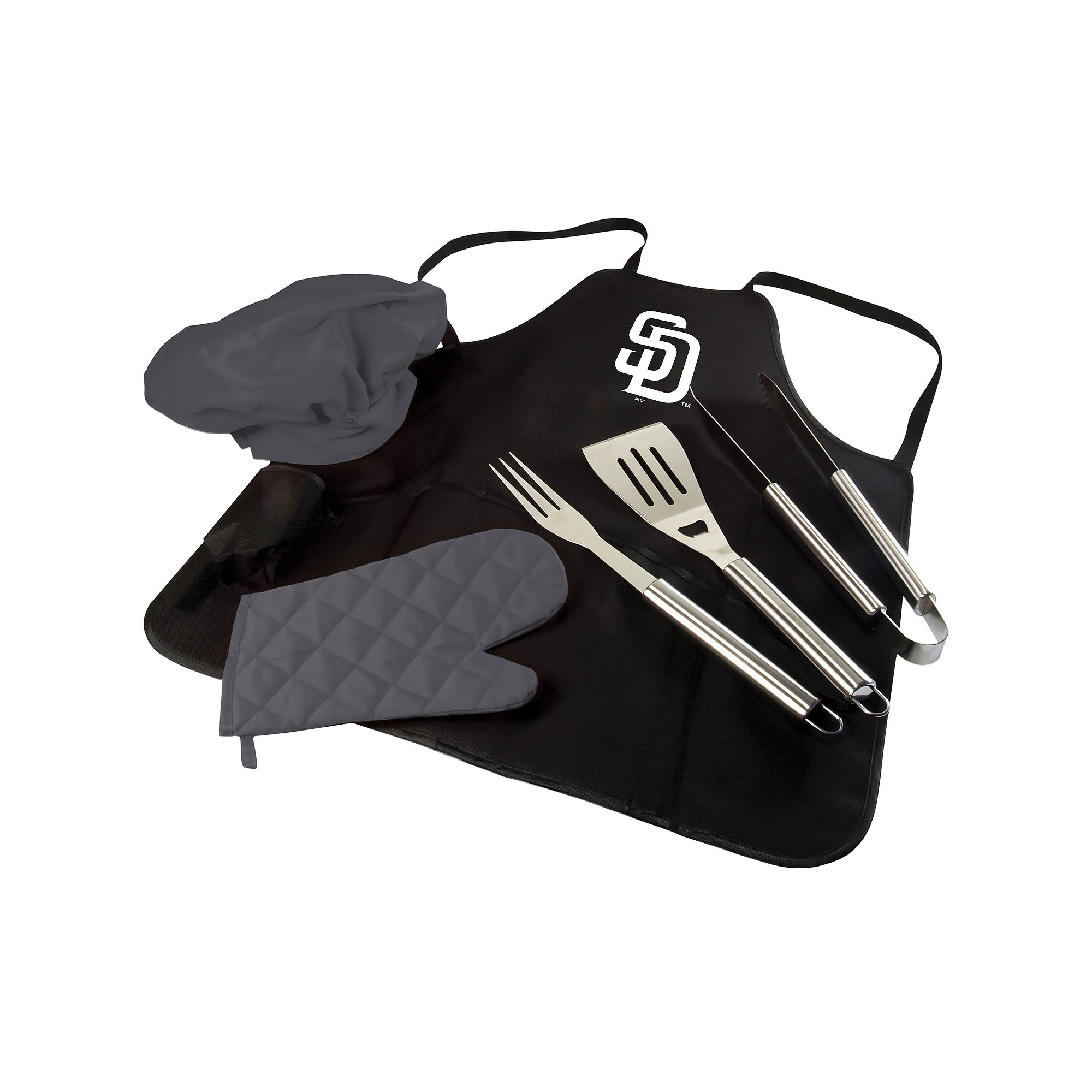 Picnic Time San Diego Padres BBQ Apron, Utensil & Tote Set, Black