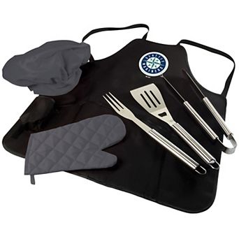 Picnic Time Seattle Mariners BBQ Apron, Utensil & Tote Set