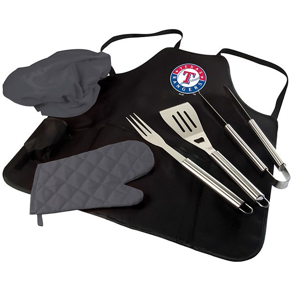 Picnic Time Texas Rangers BBQ Apron, Utensil & Tote Set