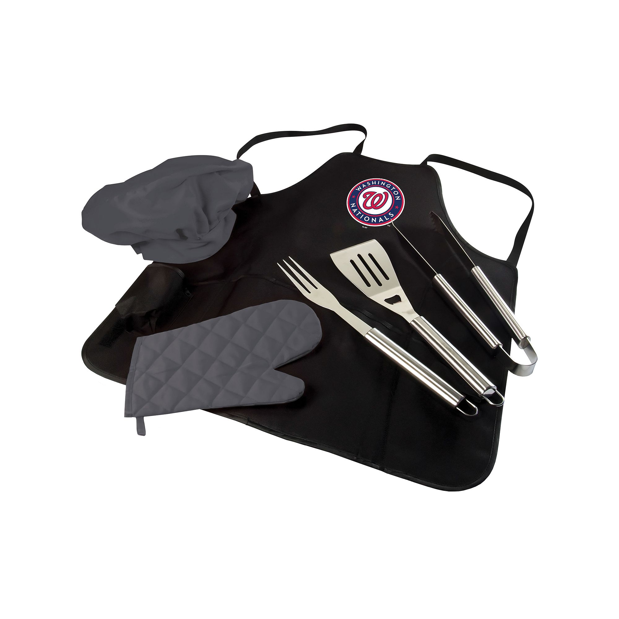 Picnic Time Washington Nationals BBQ Apron, Utensil & Tote Set, Black