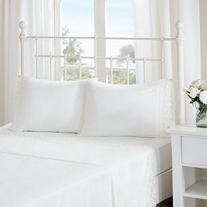 Madison Park Essentials Floral Eyelet Embroidered Sheet Set