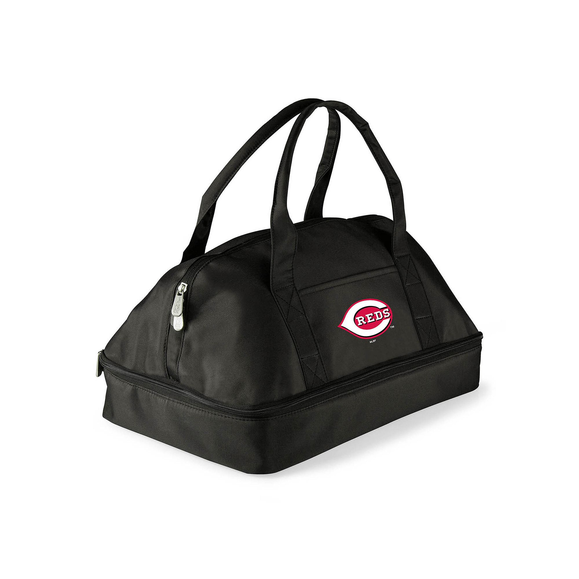 Picnic Time Cincinnati Reds Potluck Insulated Casserole Tote, Red Black