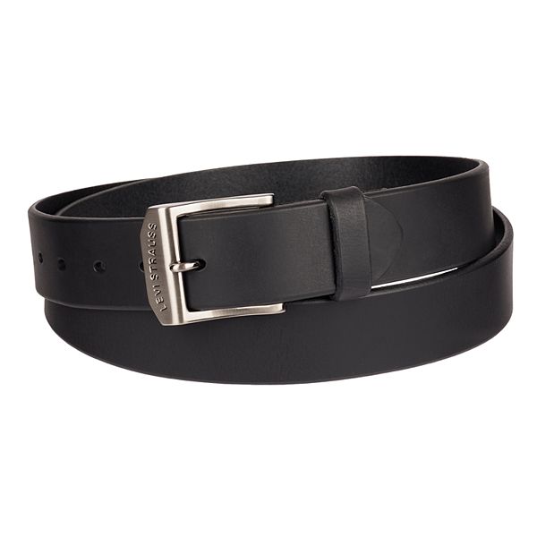 Big & Tall Levi's® Engraved Logo Buckle Leather Belt