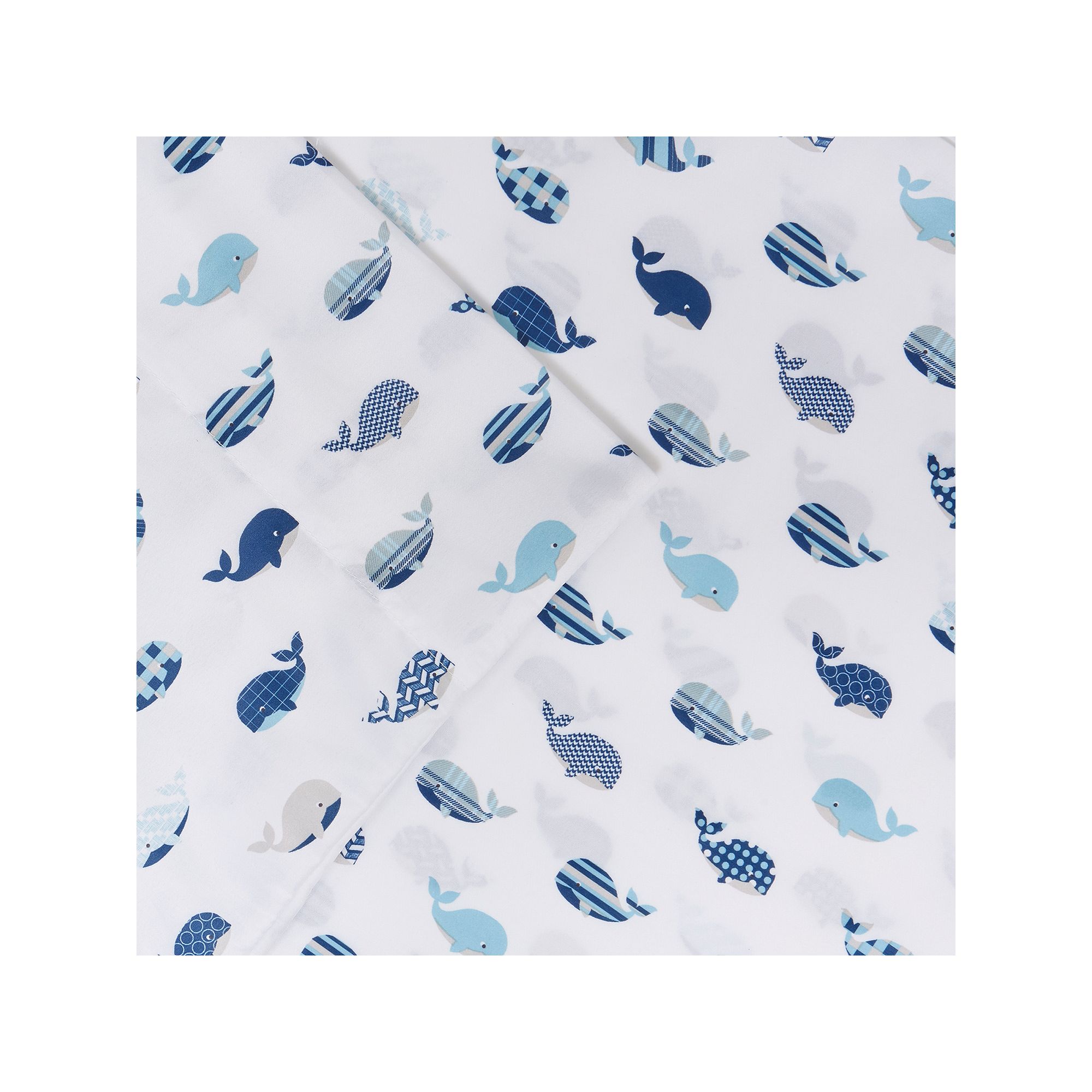 Mi Zone Kids Microfiber Sheet Set, Blue Whales