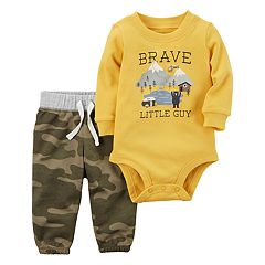 Baby Boy Carter's "Brave Little Guy" Bodysuit & Camouflage Pants Set