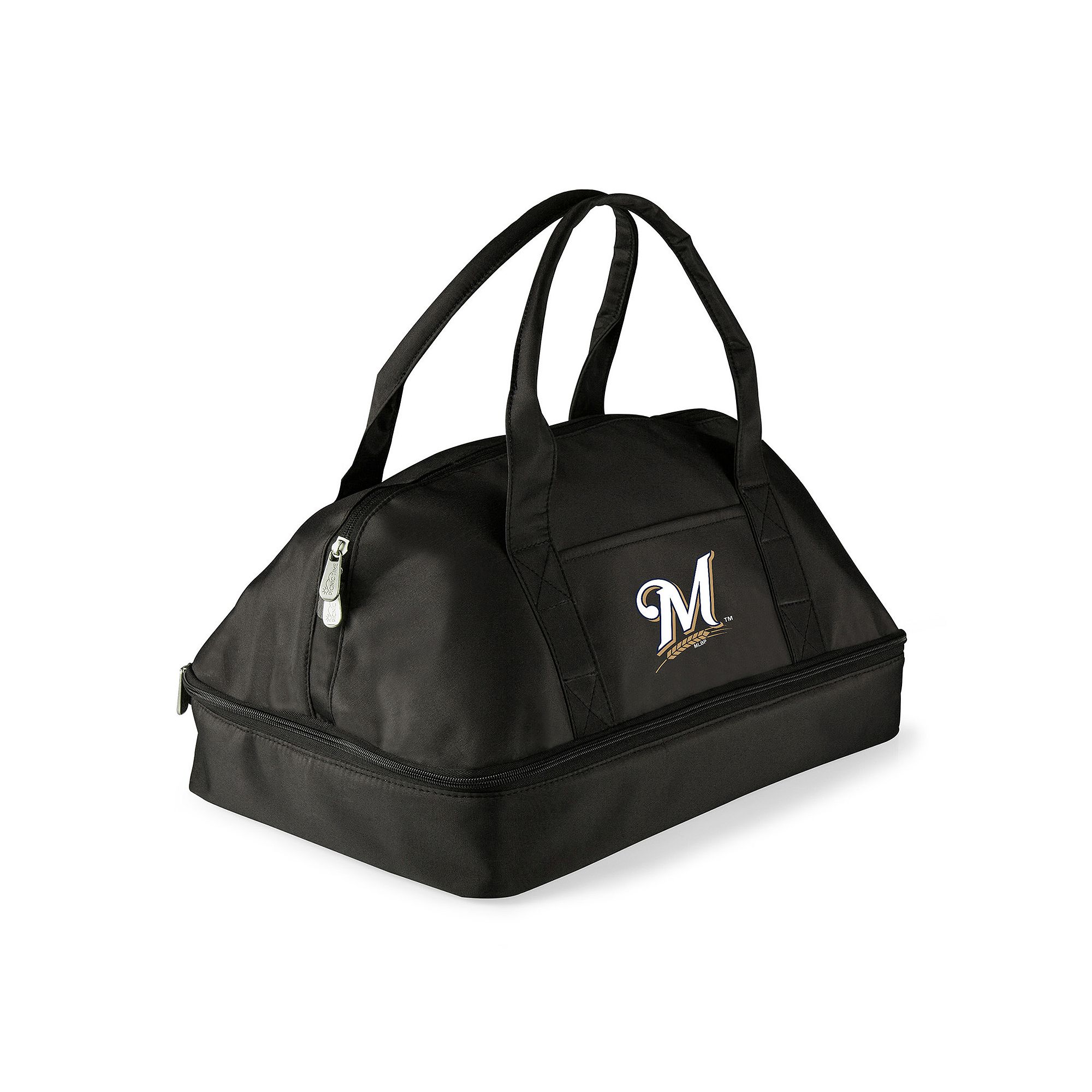 Picnic Time Milwaukee Brewers Potluck Insulated Casserole Tote, Black