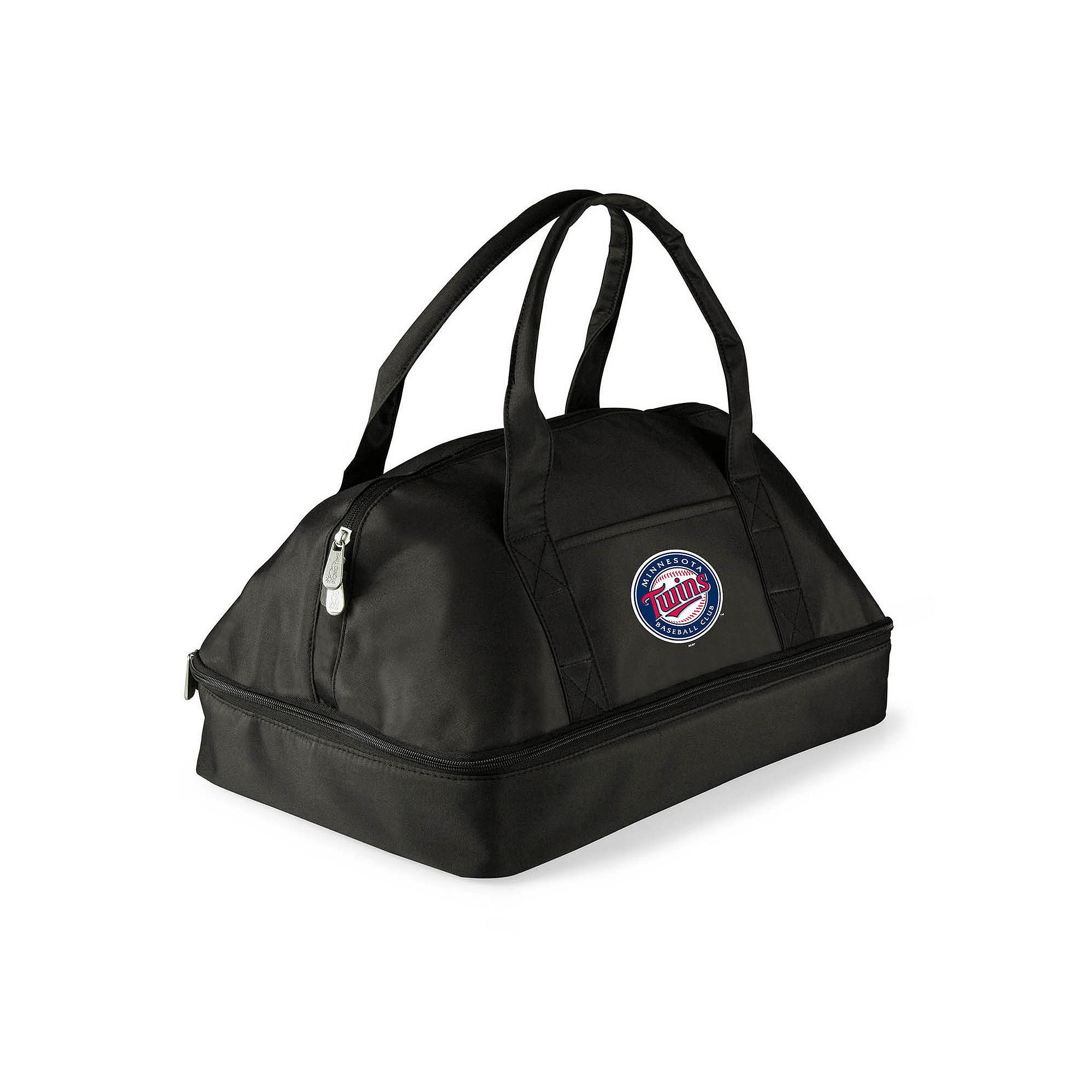 Picnic Time Minnesota Twins Potluck Insulated Casserole Tote, Black