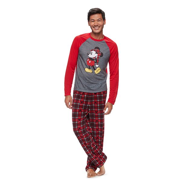Disney's Mickey Mouse Men's Sleep Top & Microfleece Bottoms Pajama Set by  Jammies For Your Families