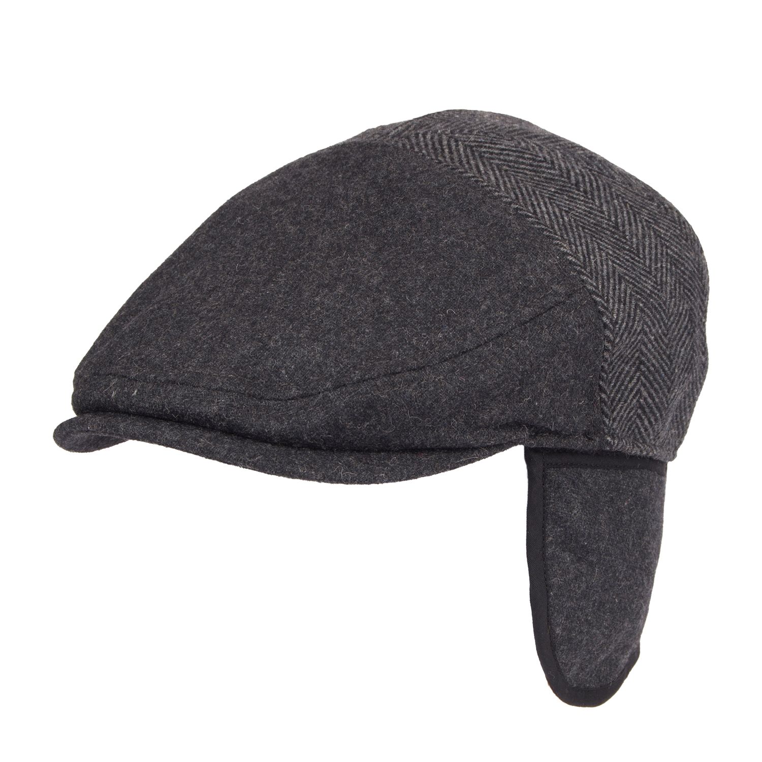 dockers men's wool newsboy cap with ear flaps