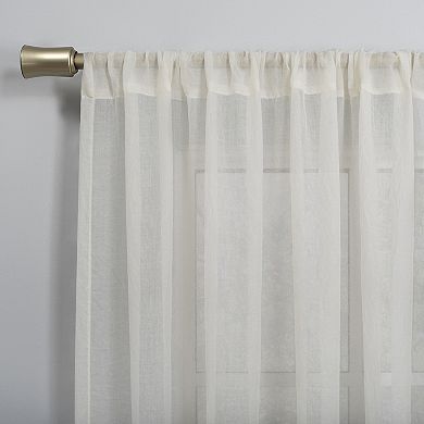 No. 918 Lourdes Crushed Sheer Rod Pocket Single Curtain Panel
