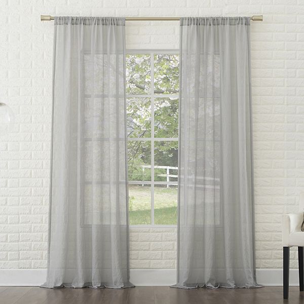 No 918 1 Panel Lourdes Crushed Sheer Window Curtain