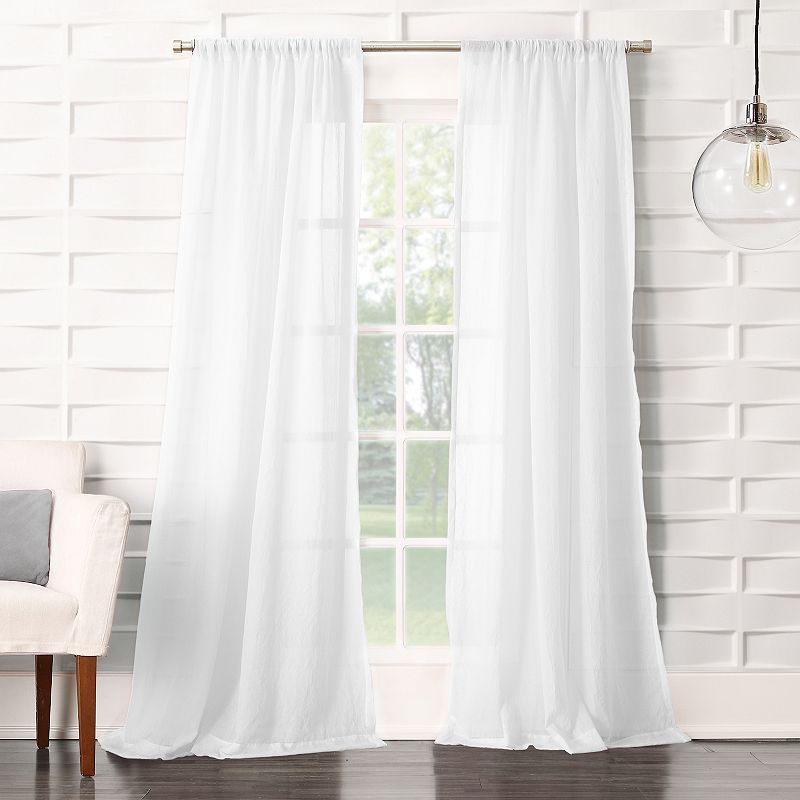 No. 918 Vida Semi-Sheer Rod Pocket Single Curtain Panel