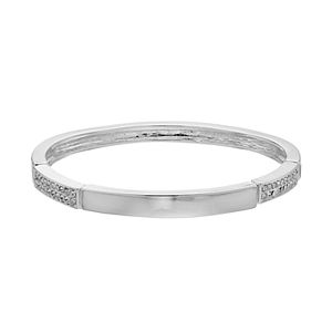 Chaps Pave Curved Bar Stretch Bracelet