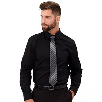 Men's Nick Graham Modern-Fit Stretch Dress Shirt & Tie Set