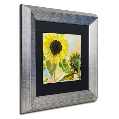 Trademark Fine Art Soleil I Silver Finish Framed Wall Art