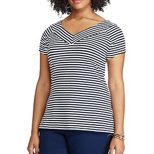 Plus Size Chaps V-Neck Jersey Tee