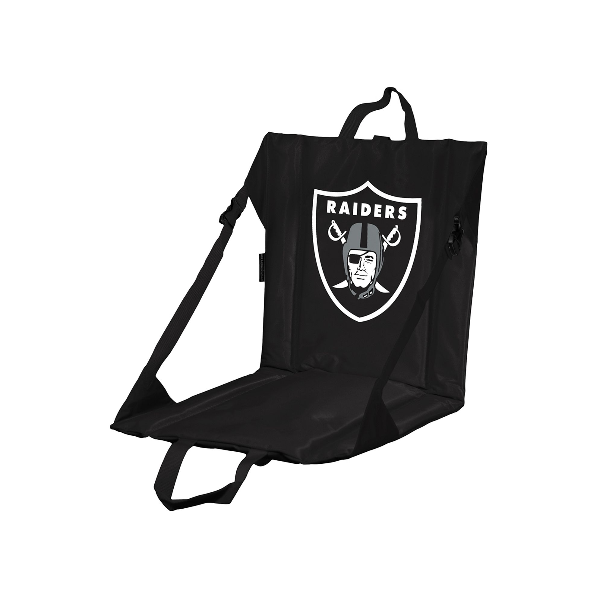 Logo Brands Oakland Raiders Folding Stadium Seat, Black