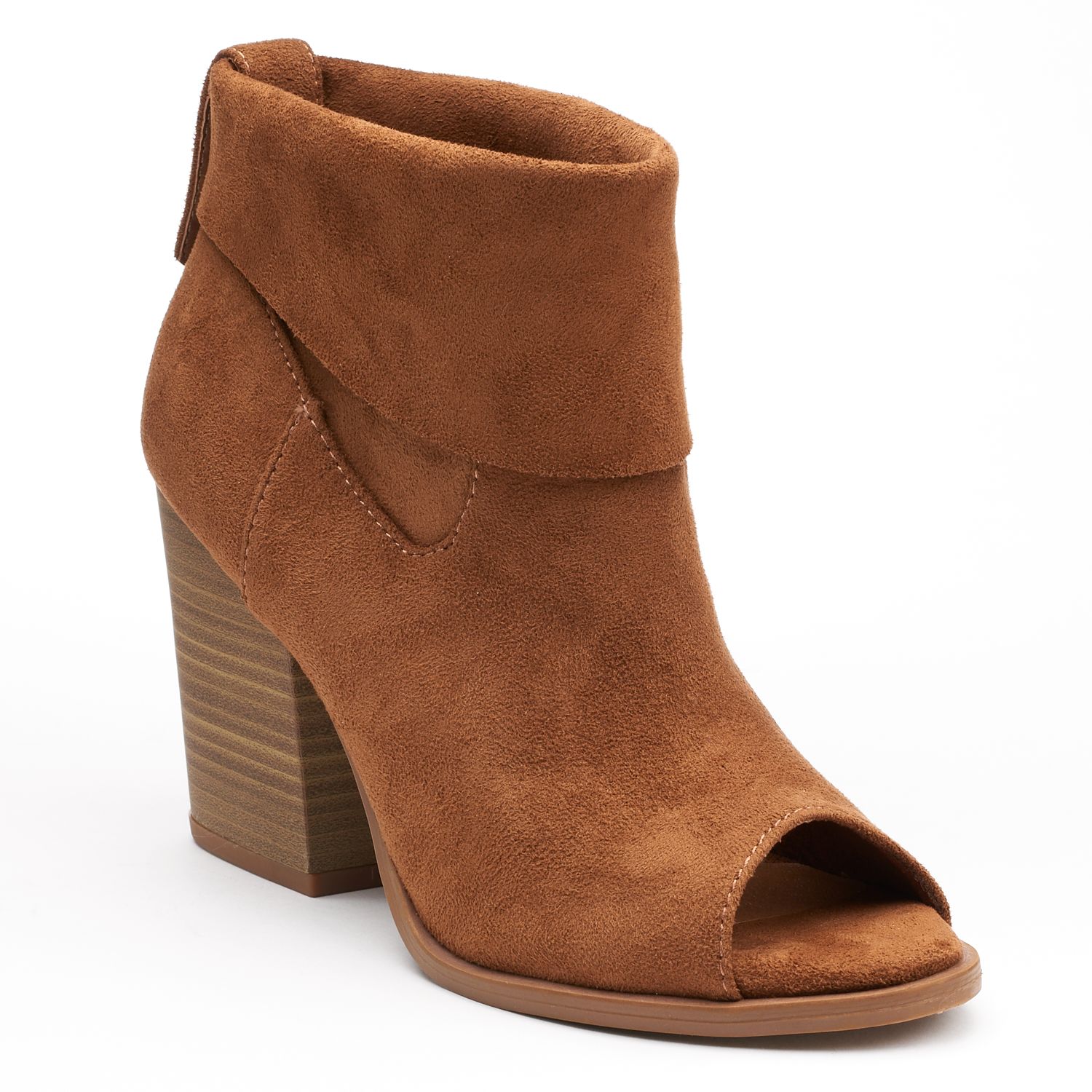 kohls peep toe booties