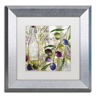 Trademark Fine Art Colors Of Tuscany I Silver Finish Framed Wall Art