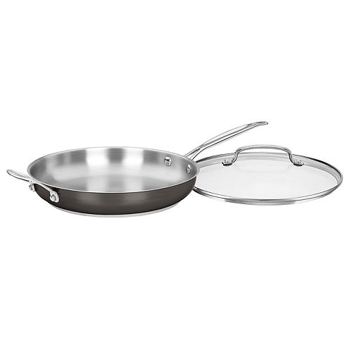 Cuisinart 12in. Black Stainless Steel Skillet