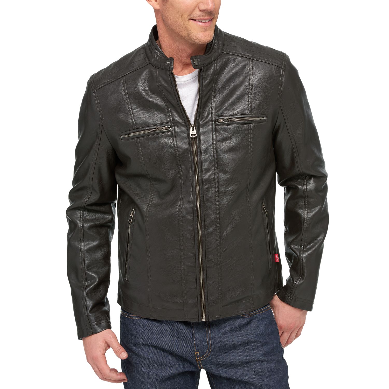 Men's Levi's® Faux-Leather Racer Jacket