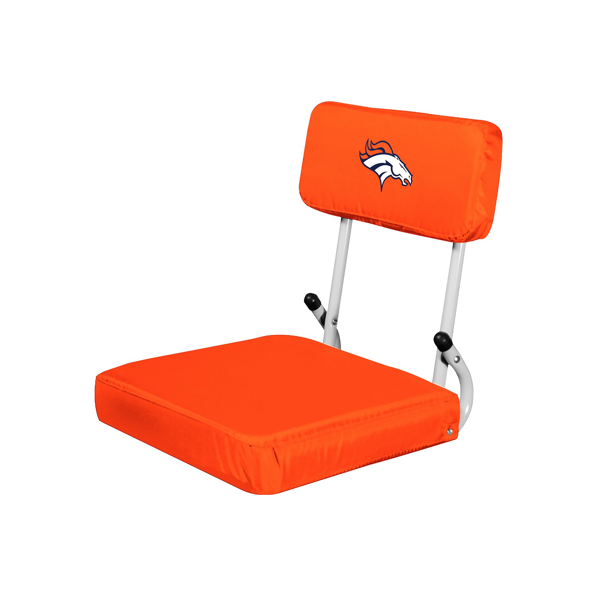 Logo Brands Denver Broncos Hard Back Stadium Seat, Carrot