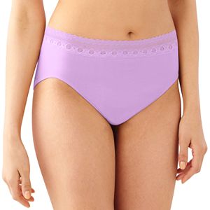 Bali Comfort Revolution Seamless Microfiber Lace Hi-Cut Brief 303J